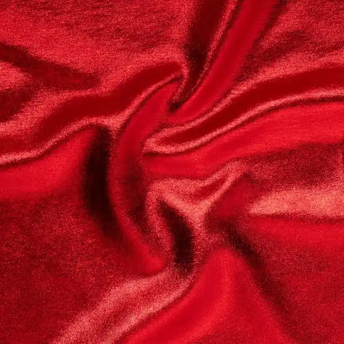 Metallisierter Stretchstoff Rot 150cm Breite Preiswert