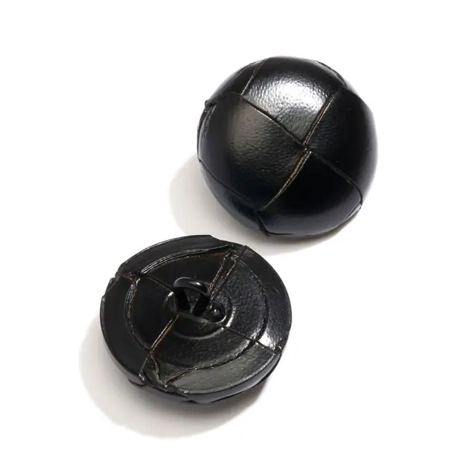 Gleich Bestellen Knöpfe mit Schwanz schwarzes Leder
