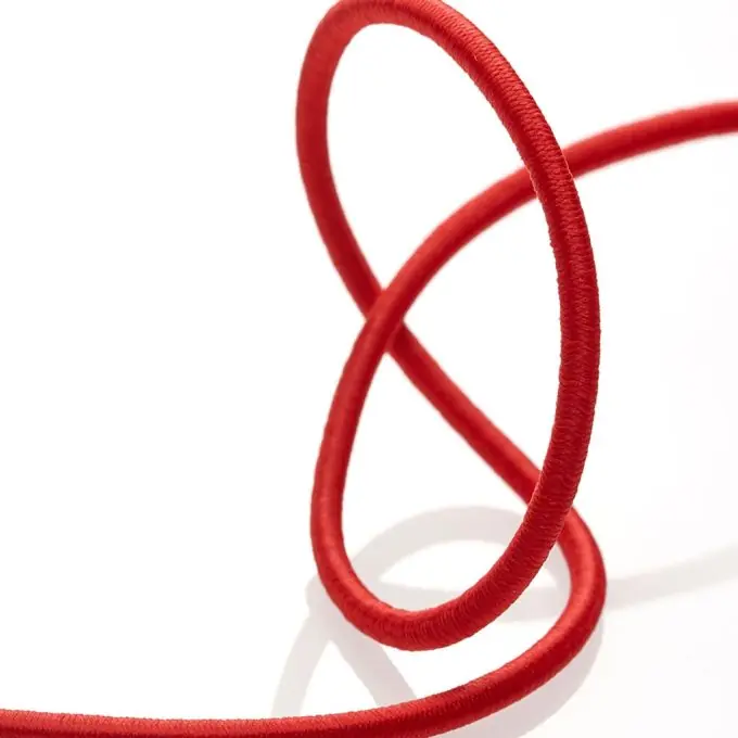 Neue Ware Gummiband in Kabeloptik für Liegestuhl – Rot