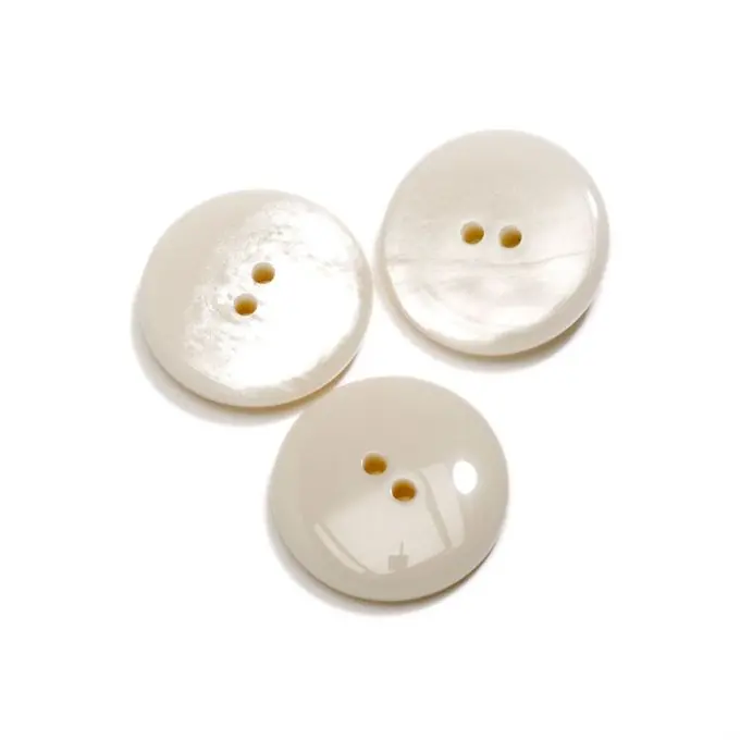 Knopf 2 Löcher jaspe Ecru Saisonangebot