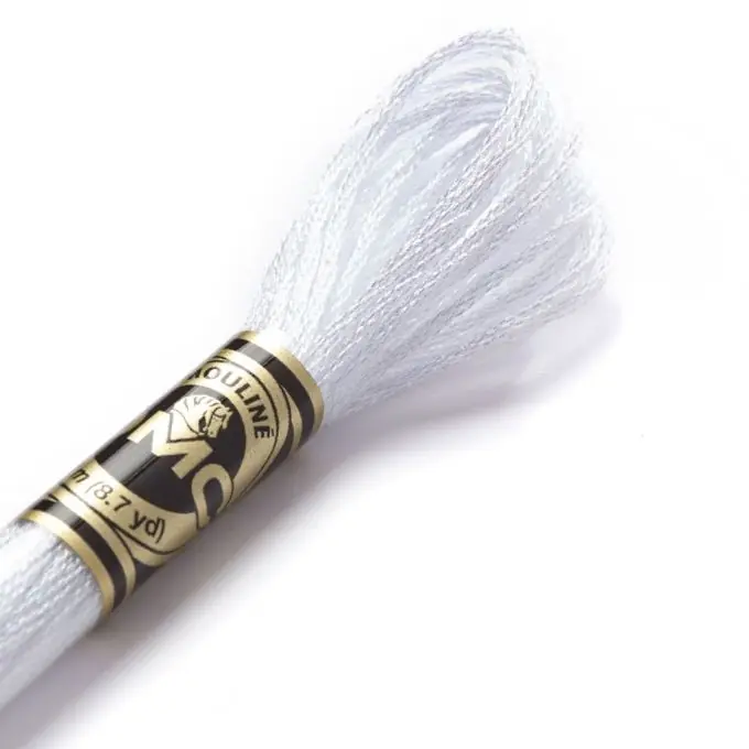 Ausverkauf Mouliné, metallisiert 6, 8-m-Strang, weiß – COL 5200