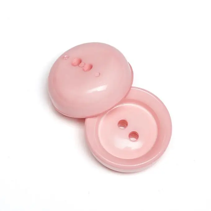 Knopf 2 Löcher Perlenmutt Blumen rosa Saisonangebot