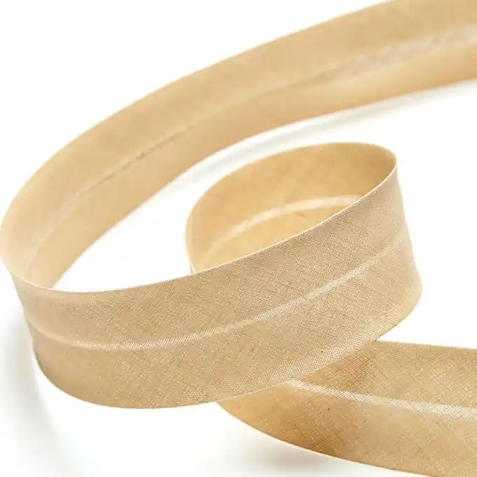 Schrägband für alle Textilien – Dunkelbeige 30 mm Handgefertigt