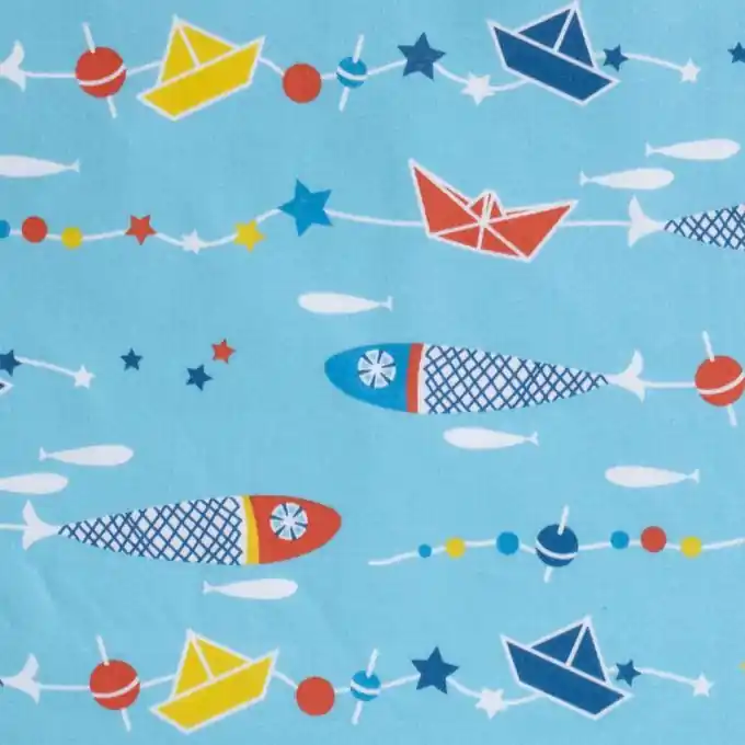 Geld-Zurück-Garantie Meer-Baumwollstoff 160 cm Laize – Marineblau