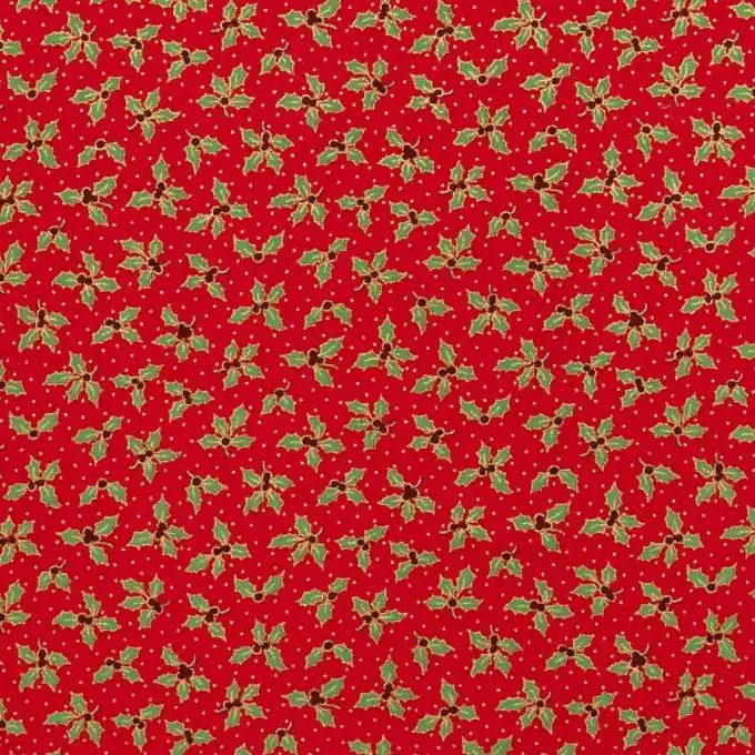 Neu Baumwollstoff bedruckt mit Stechpalmen 140cm Breite