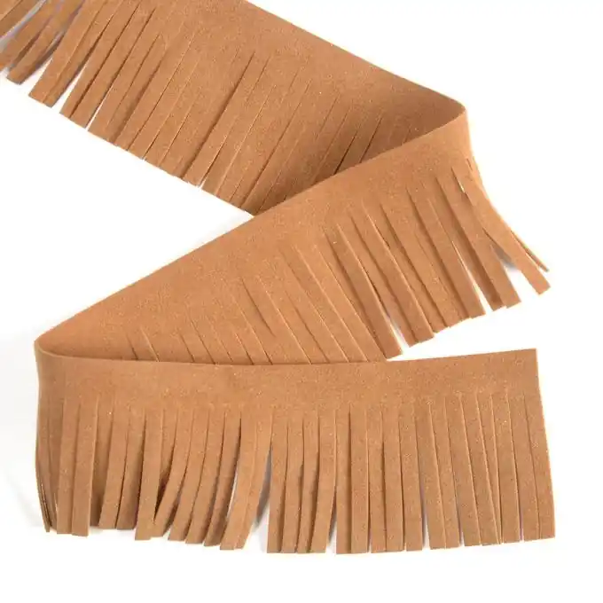 Knallerangebot Fransenbänder in Wildleder-Optik, ecru, 50 mm