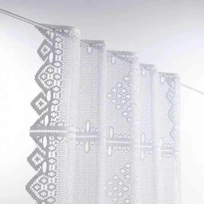 Bestpreis Gardinen aus Strickstoff mit Rautenmuster