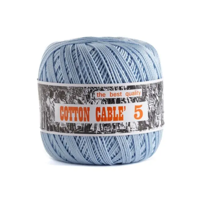 Neu Gezwirntes Baumwoll-Häkelgarn Nr. 5 – Blautöne
