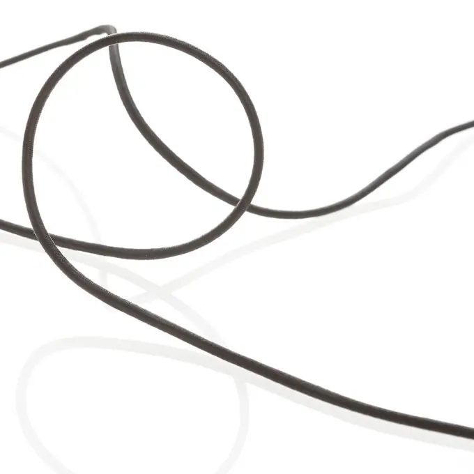 Rabatt Elastische Kordel, 2,4 mm, schwarz