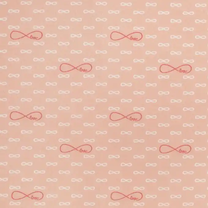 Baumwollstoff „Love Corail“ 160cm Breite Kostenfreie Lieferung