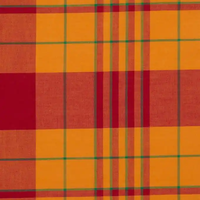 Madras Stoff Orange/Rot 140cm Breite Preis Gesenkt