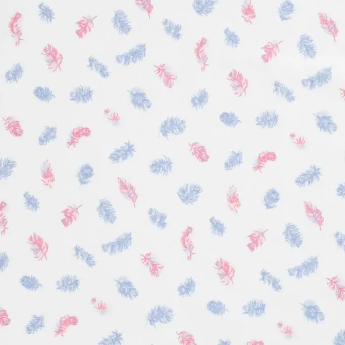 Popeline Stoff Plumes 145cm – Blau/Rosa Nur Für Kurze Zeit