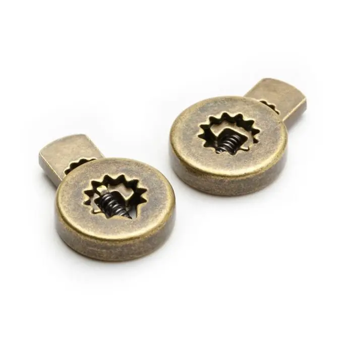 runder antiker Kordelstopper Messing, Metall Gleich Bestellen