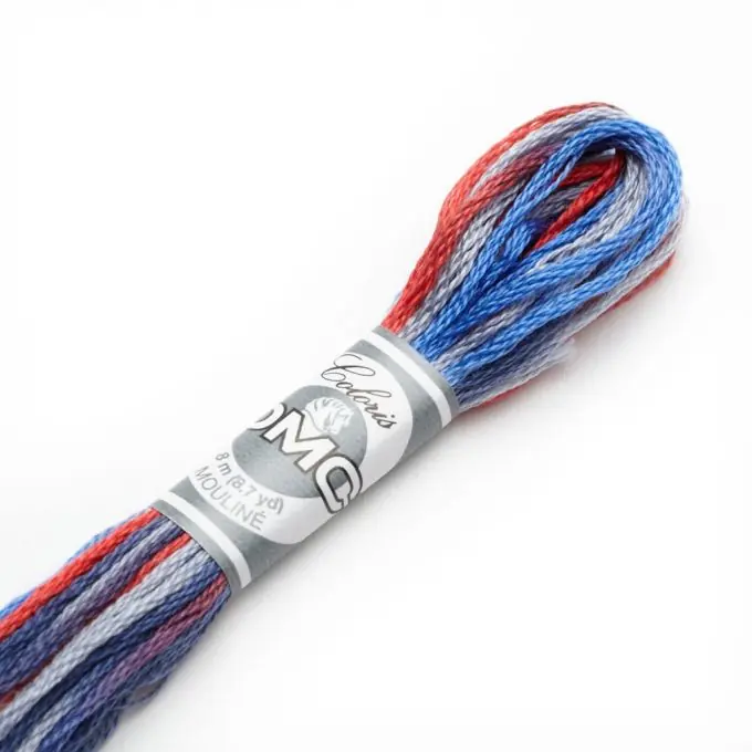 Preiswert Mouliné-Faden Variation für Stickerei – blau und rot – COL 4512