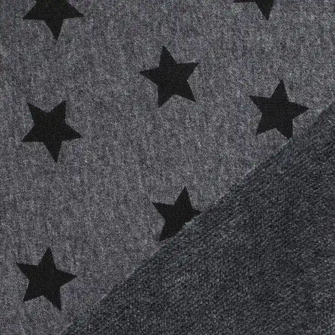 Heißes Angebot Sweatshirtstoff Sterne Polarfutter