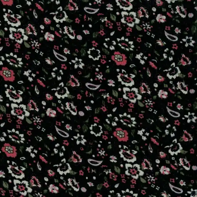 Samtstoff mit kleinen Blumen 145cm Breite Preisknaller