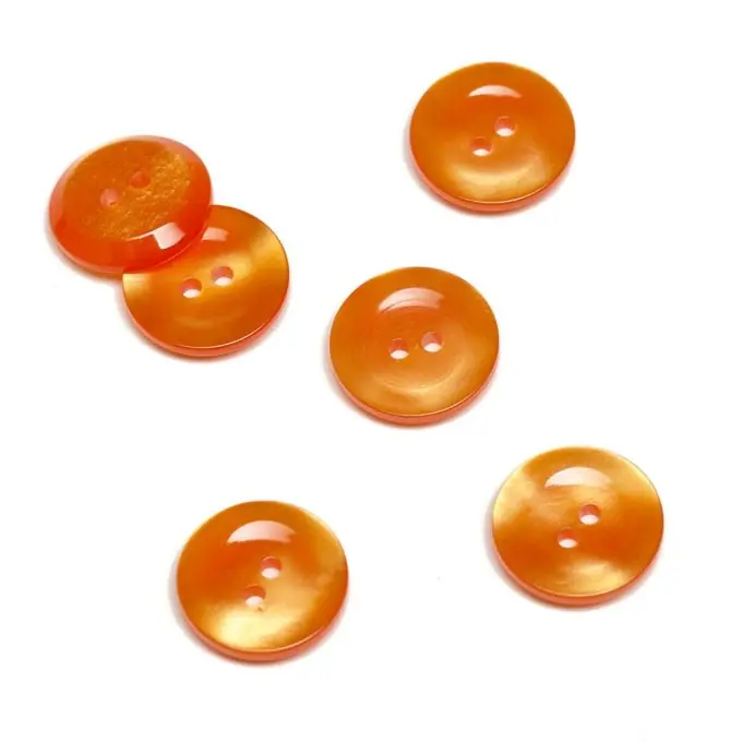 Gratis Versand Knopf 2 Löcher orange