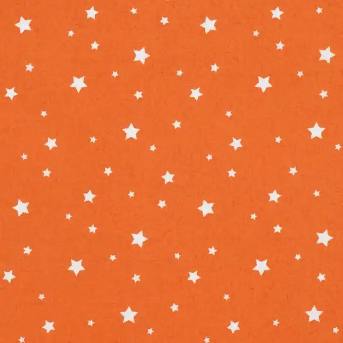 Bestseller Orangefarbene Cretonne-Beschichtung Sterne 150cm