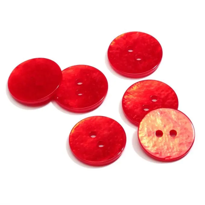 Kracherpreis Roter Imitations-Perlmuttknopf 2-Loch 18 mm