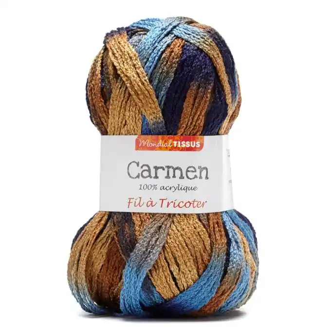 Preis Gesenkt Strickgarn Carmen 100m Blau und Braun