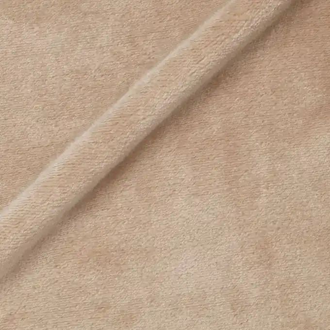 Expressversand Beige Kuschelstoff 150cm Breite Unifarben