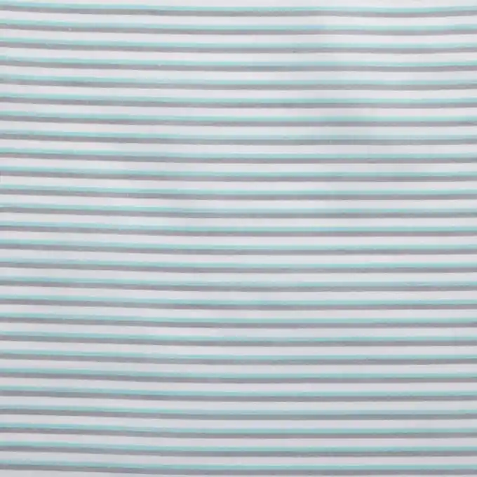 Großhandel Gestreifter Stoff grau blau