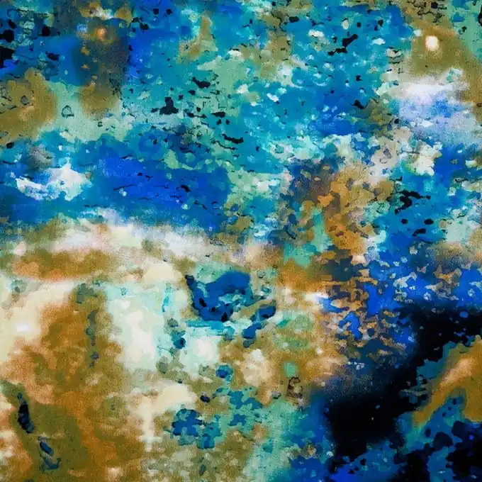 Tie & Dye Strickstoff Blau 150cm Breite Finale Aktion