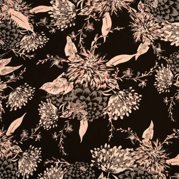 Letzte Chance Japanischer Blumen-Crêpe-Stoff, 145 cm Breite