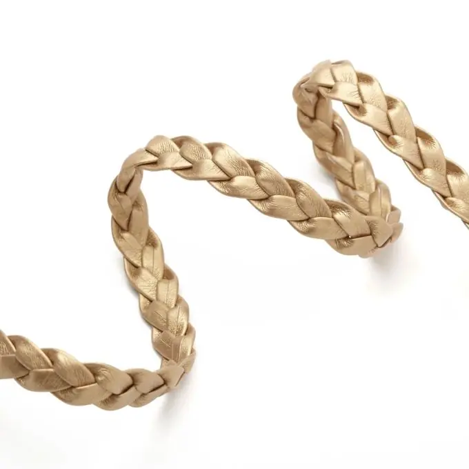 Jetzt Kaufen Goldenes, geflochtenes Kunstlederband