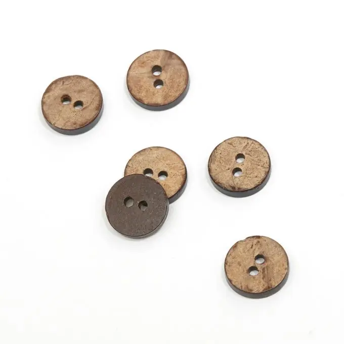 Kokosnussknopf 2-Loch 12mm Zertifiziert