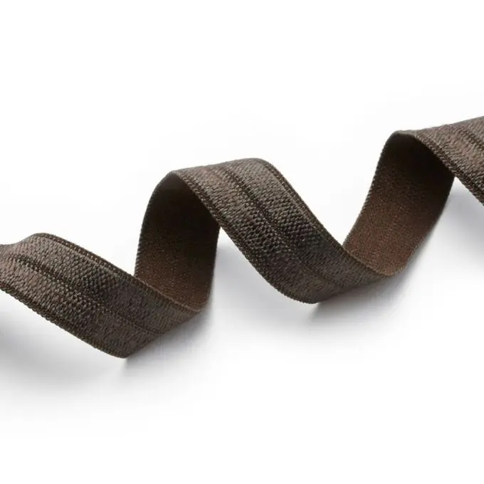 Neue Ware Elastisches Schrägband, vorgefalzt braun