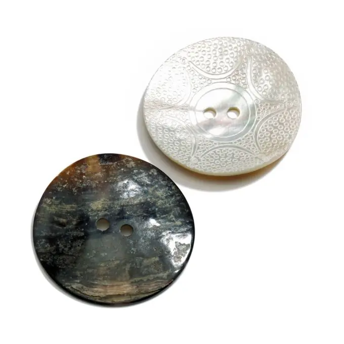 Sonderangebot Knopf 2 Löcher Laser Perlenmuttfarben