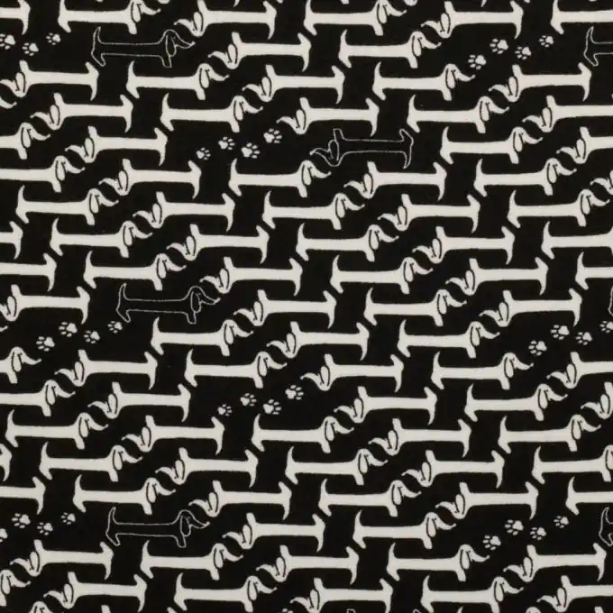 Kracherpreis Popeline-Stoff Hunde-Druck 112 cm Breite