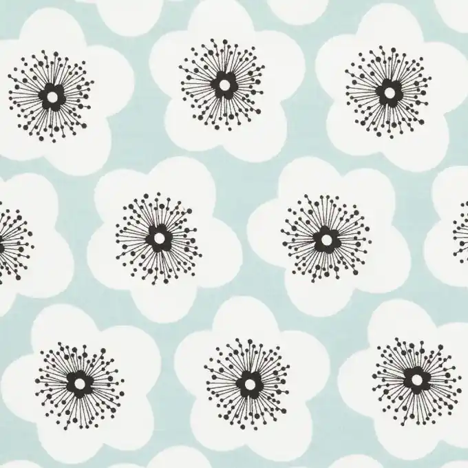 Jetzt Kaufen Baumwollstoff mit großen Blumen 140 cm Breite