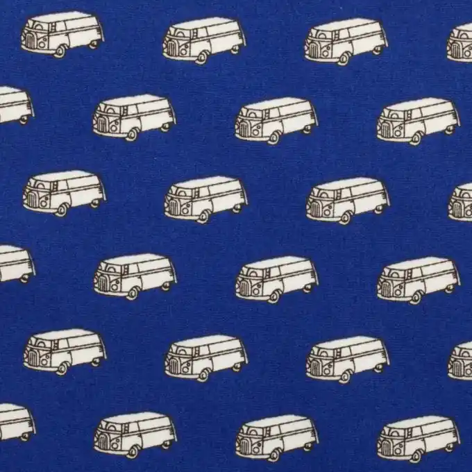 Kostenloser Rückversand Popeline Baumwolle LKW blau