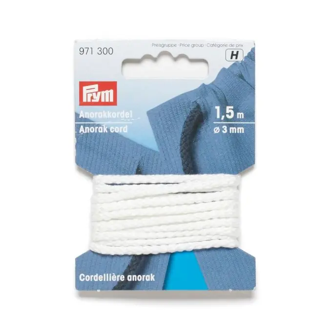 Gratis Versand Kordel für Anorak, weiß