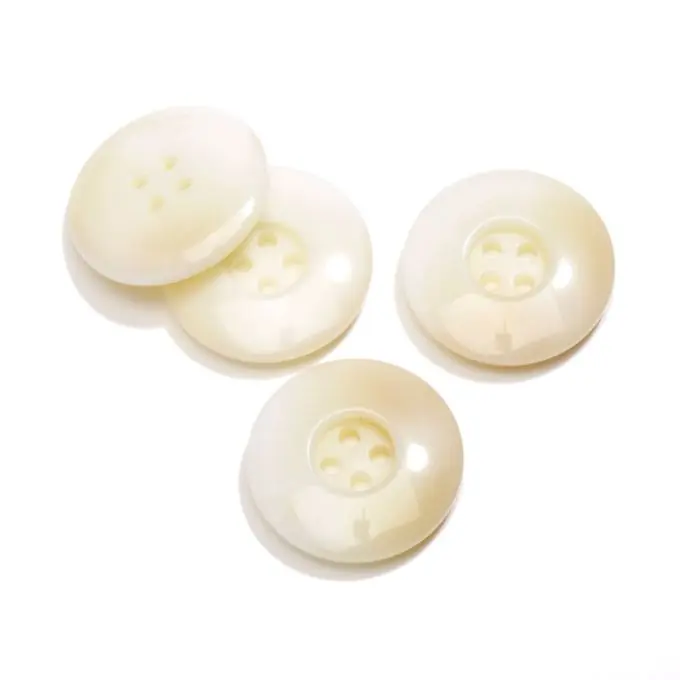 Premium Knöpfe 4 Löcher ecru