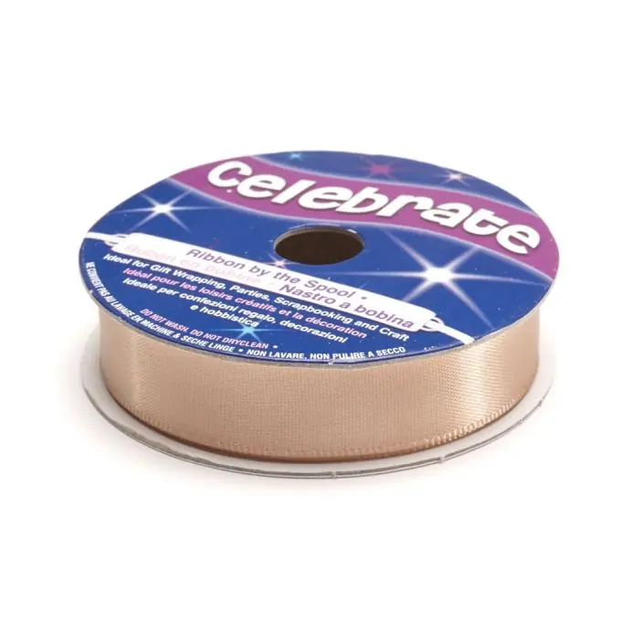 Satinbandspule, naturfarben, 13 mm Geld-Zurück-Garantie