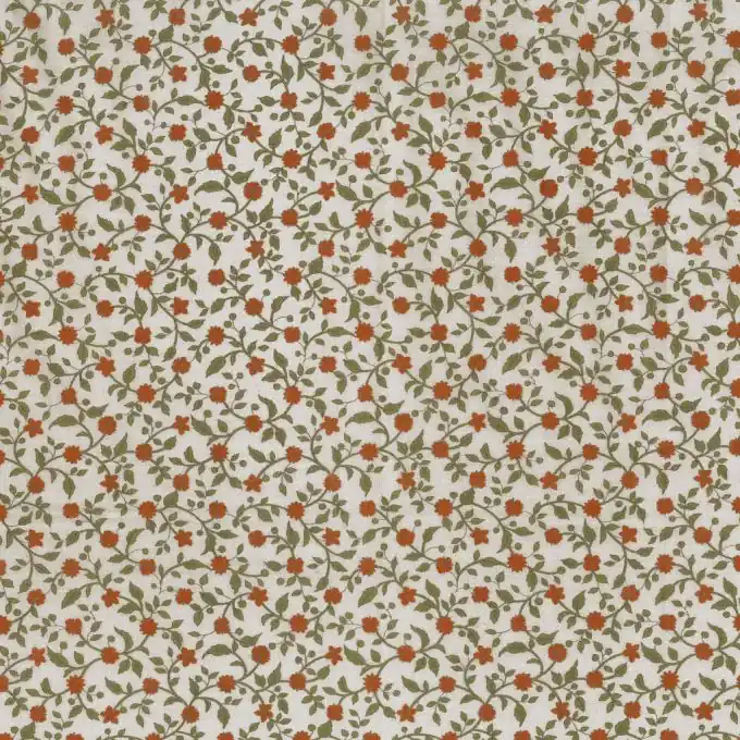 Abverkauf Baumwollstoff beige mit Blumen 110 cm Breite