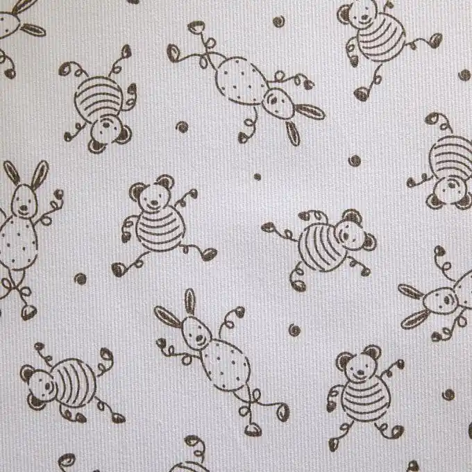 Piqué-Stoff für kinder, Ancotex, bedruckt, Tournicoton, maulwurfsgrau, L150 Abverkauf