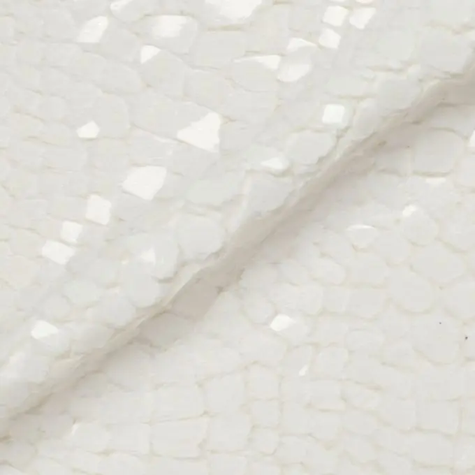 Kunstfellstoff in cremefarbenem Vinyl Super-Preis