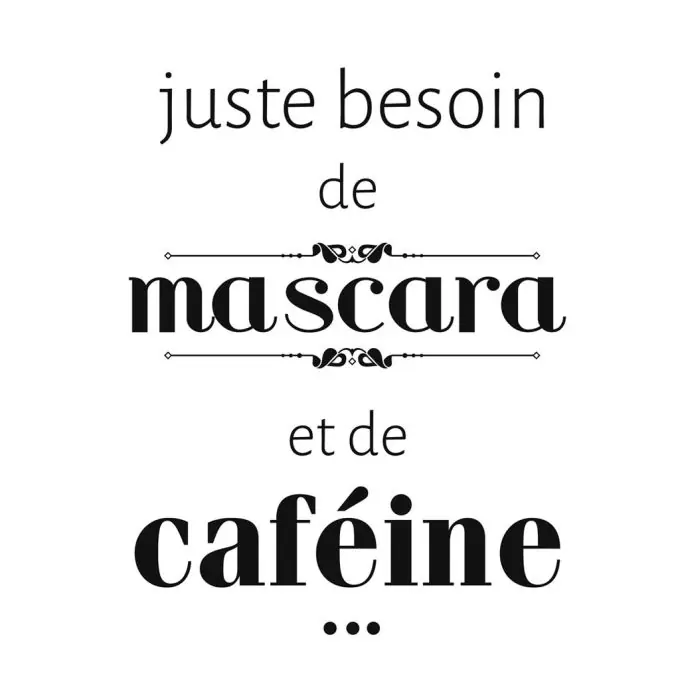 Markenprodukt Bügelbild – Mascara Cafein