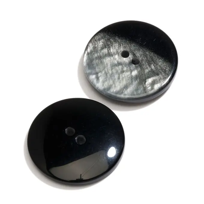 Neue Ware 2-Loch-Knopf 27mm Jaspis-Grau