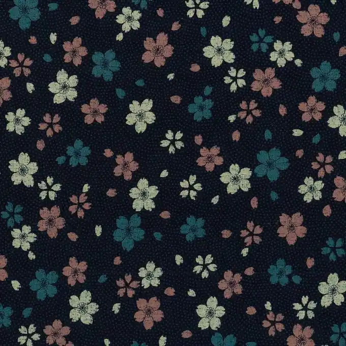 Baumwollpopeline Blumenmuster 110cm Breit Begrenztes Angebot