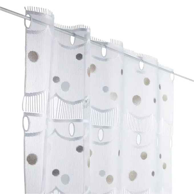 Versand Am Gleichen Tag Pois Beige Vitrage 60cm Breit