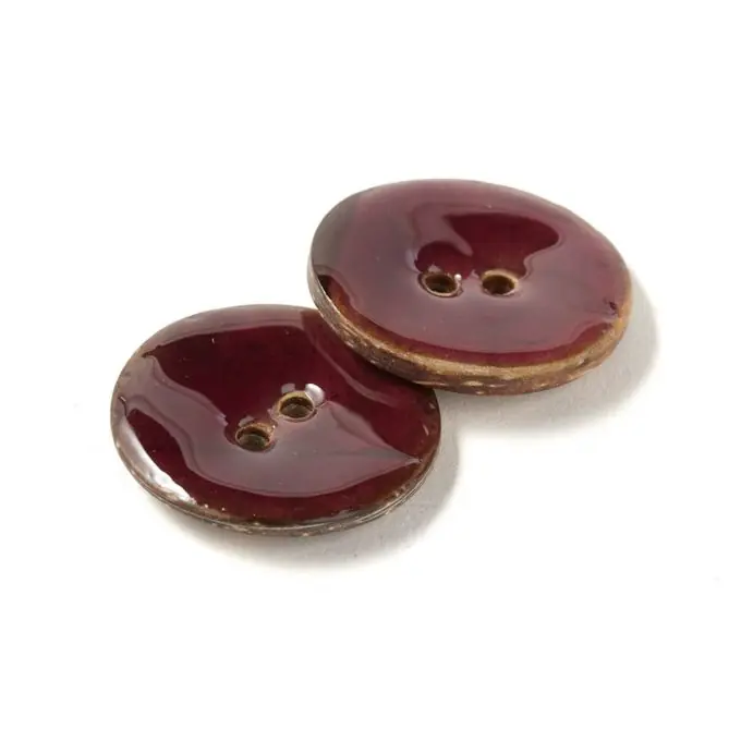 Kokosnussknöpfe 2 Löcher 30mm Pflaume Ab Werk