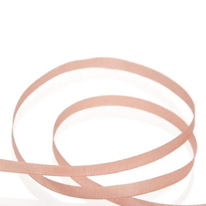 Original Bändchen zum Sticken, dunkle Lachsfarbe, 4 mm