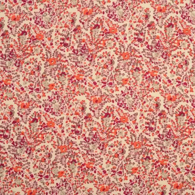 Viskosestoff Blumenmuster Rosa 140 cm Breite Sale