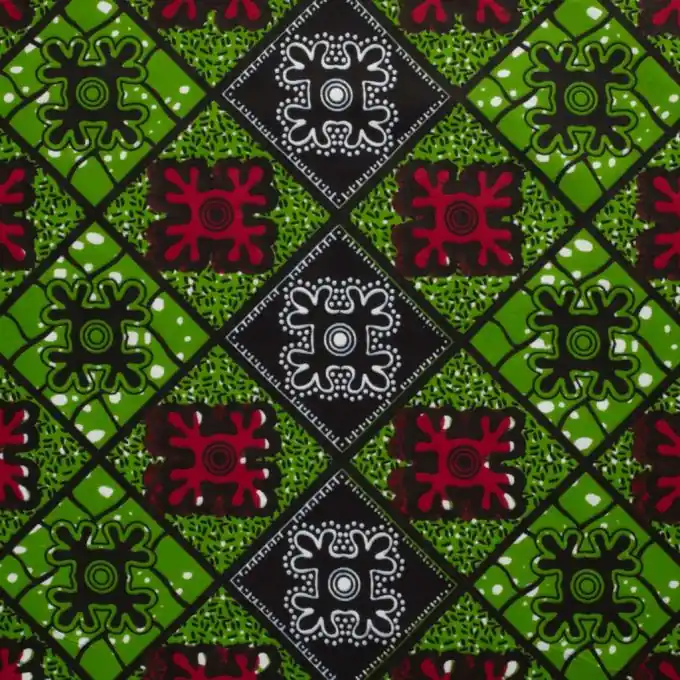 Wax-Tuch 112 cm Breite – Traditionelles Muster Top-Qualität