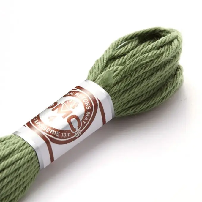Zwirnsfaden für Stickerei, mattes Grün – COL 2139 Handgefertigt
